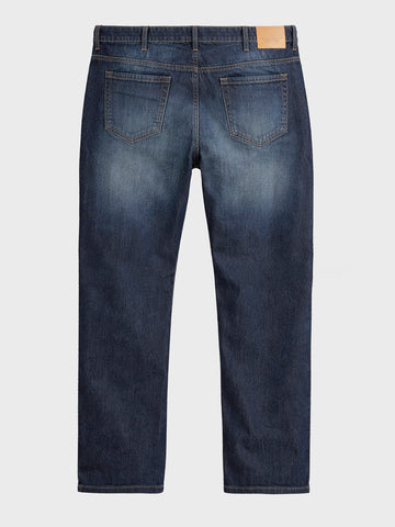 Men's Blue Relaxed Fit Solid Casual Jeans