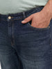 Men's Blue Relaxed Fit Solid Casual Jeans