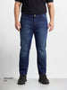 Men's Blue Relaxed Fit Solid Casual Jeans