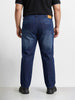 Men's Blue Relaxed Fit Solid Casual Jeans