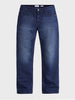 Men's Blue Relaxed Fit Solid Casual Jeans