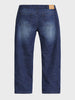 Men's Blue Relaxed Fit Solid Casual Jeans