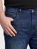 Men's Blue Relaxed Fit Solid Casual Jeans