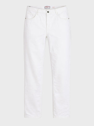 Men's White Relaxed Fit Solid Casual Jeans