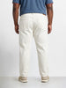 Men's White Relaxed Fit Solid Casual Jeans