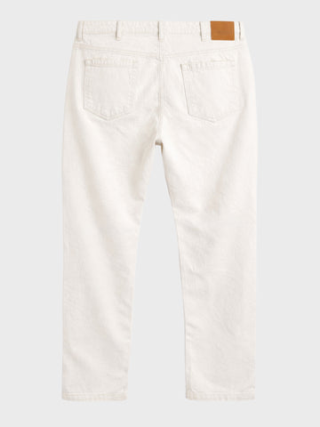 Men's White Relaxed Fit Solid Casual Jeans