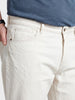 Men's White Relaxed Fit Solid Casual Jeans