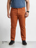 Men's Brown Relaxed Fit Solid Casual Jeans