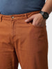 Men's Brown Relaxed Fit Solid Casual Jeans