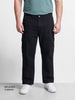 Men's Black Relaxed Fit Solid The Eternity Series Jeans