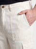 Men's White Relaxed Fit Solid The Eternity Series Jeans