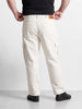 Men's White Relaxed Fit Solid The Eternity Series Jeans