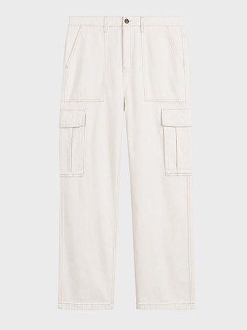 Men's White Relaxed Fit Solid The Eternity Series Jeans