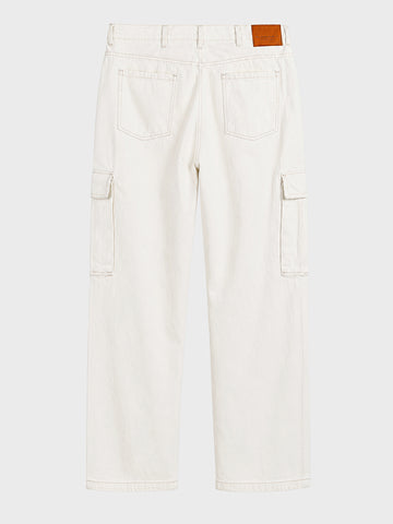Men's White Relaxed Fit Solid The Eternity Series Jeans