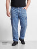 Men's Blue Relaxed Fit Solid The Eternity Series Jeans