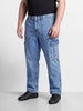 Men's Blue Relaxed Fit Solid The Eternity Series Jeans
