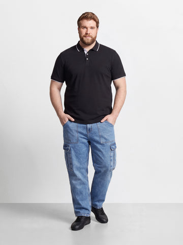 Men's Blue Relaxed Fit Solid The Eternity Series Jeans