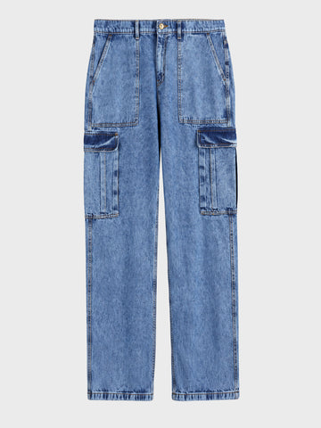 Men's Blue Relaxed Fit Solid The Eternity Series Jeans