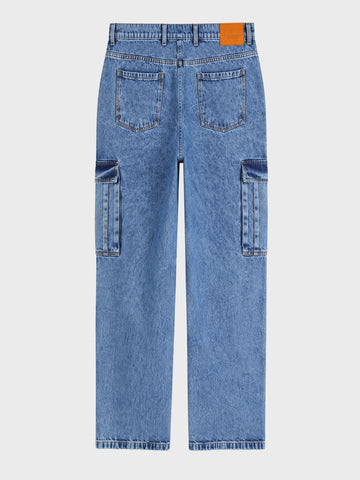 Men's Blue Relaxed Fit Solid The Eternity Series Jeans