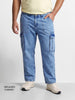 Men's Blue Relaxed Fit Solid The Eternity Series Jeans