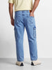 Men's Blue Relaxed Fit Solid The Eternity Series Jeans
