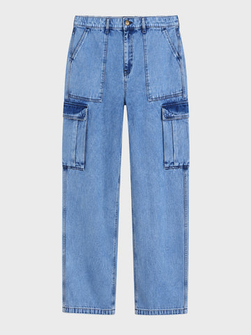 Men's Blue Relaxed Fit Solid The Eternity Series Jeans