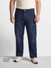 Men's Blue Relaxed Fit Solid The Eternity Series Jeans