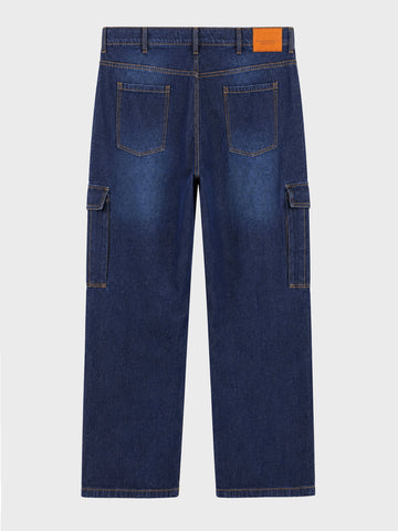 Men's Blue Relaxed Fit Solid The Eternity Series Jeans