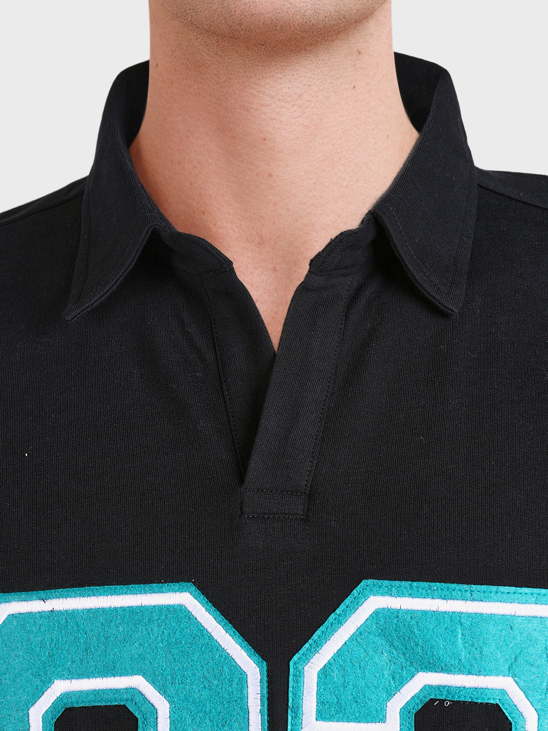 Men's Black Boxy Fit Printed Casual T-Shirt
