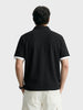 Men's Black Boxy Fit Loony Tune character Polo T-Shirt