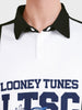 Men's Black Boxy Fit Loony Tune character Polo T-Shirt