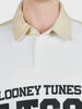 Men's Beige Boxy Fit Loony Tune character Polo T-Shirt