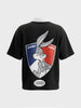 Men's Black Boxy Fit Loony Tune character Polo T-Shirt