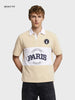 Men's Beige Boxy Fit Loony Tune character Polo T-Shirt