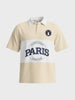 Men's Beige Boxy Fit Loony Tune character Polo T-Shirt