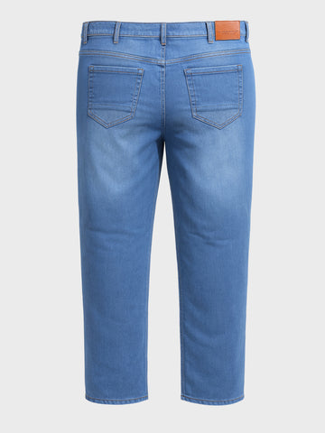 Men's Blue Slim Fit Solid Casual Jeans