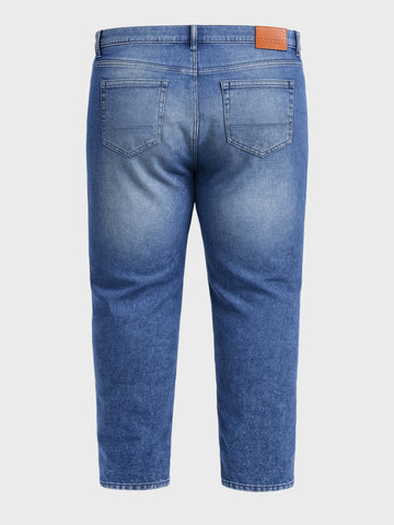 Men's Blue Slim Fit Solid Casual Jeans