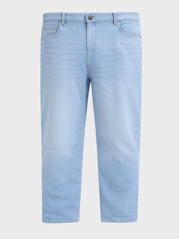 Men's Blue Slim Fit Solid Casual Jeans