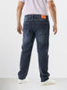 Men's Blue Slim Fit Solid Casual Jeans