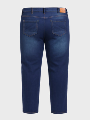 Men's Blue Slim Fit Solid Casual Jeans