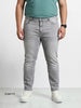 Men's Grey Slim Fit Solid Casual Jeans