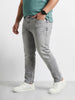 Men's Grey Slim Fit Solid Casual Jeans