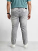Men's Grey Slim Fit Solid Casual Jeans