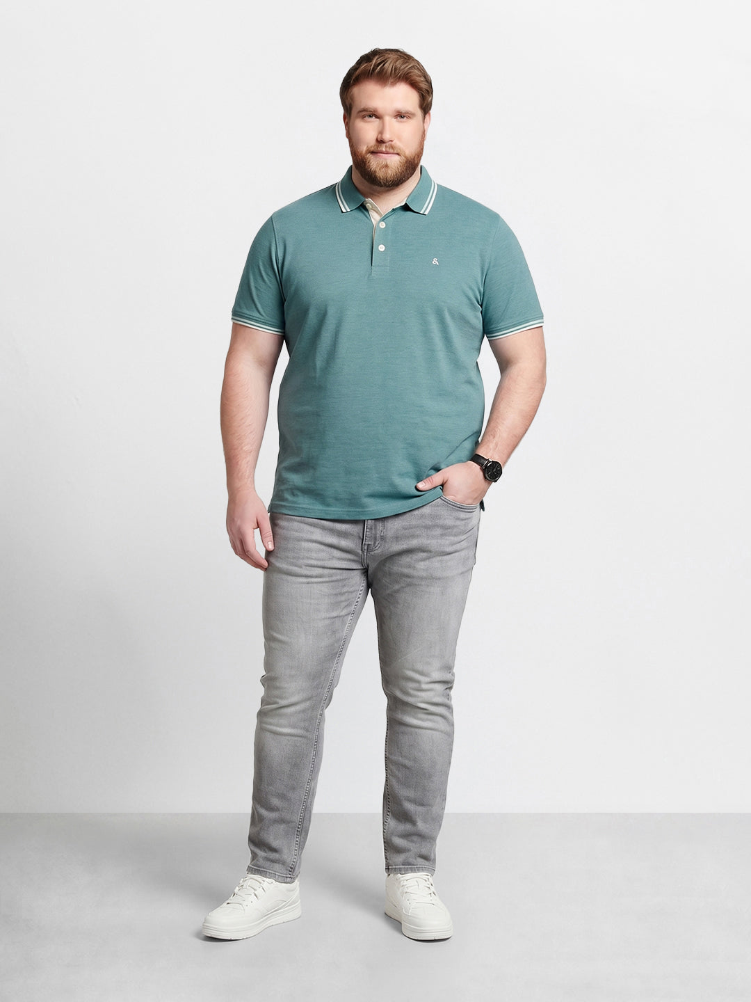 Men's Grey Slim Fit Solid Casual Jeans