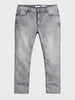Men's Grey Slim Fit Solid Casual Jeans