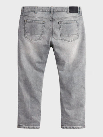 Men's Grey Slim Fit Solid Casual Jeans