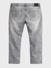 Men's Grey Slim Fit Solid Casual Jeans