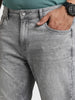 Men's Grey Slim Fit Solid Casual Jeans