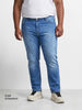 Men's Blue Slim Fit Solid Casual Jeans