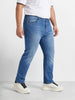 Men's Blue Slim Fit Solid Casual Jeans